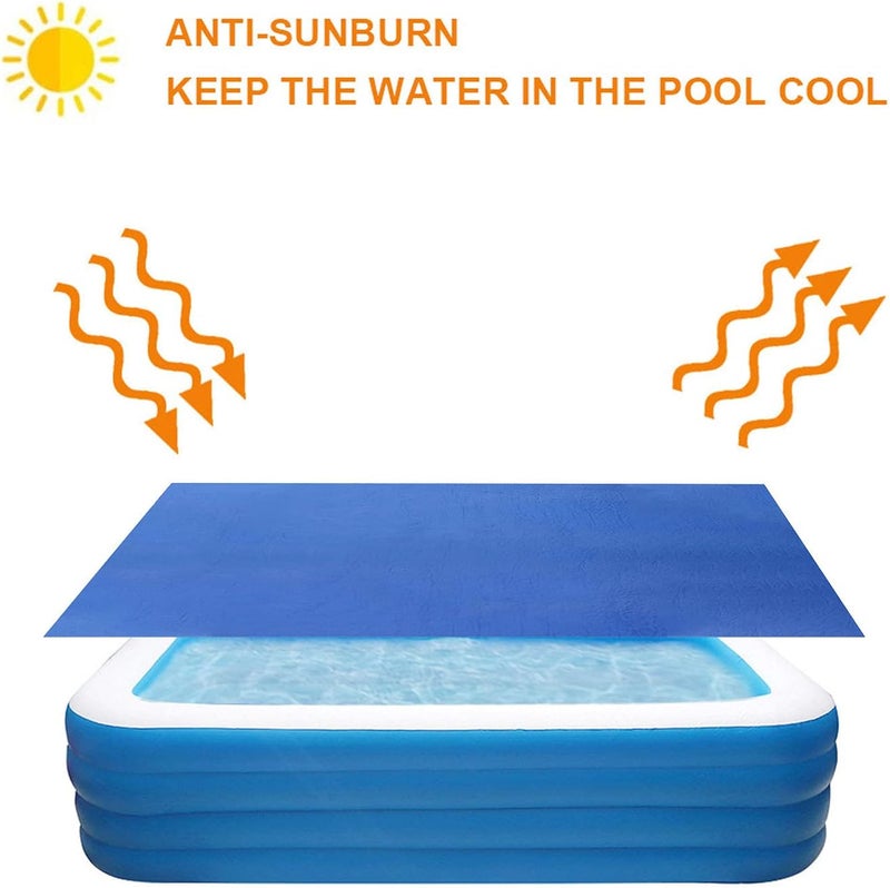 woobles 4-15ft Solar Pool Cover, Rectangle Pool Cover for Above Ground Pool In-Ground Pool Frame Swimming Pools Inflatable Pool,Reduce Water Evaporation Keep Warm Rainproof Dust Protector Easy Set - Image 2