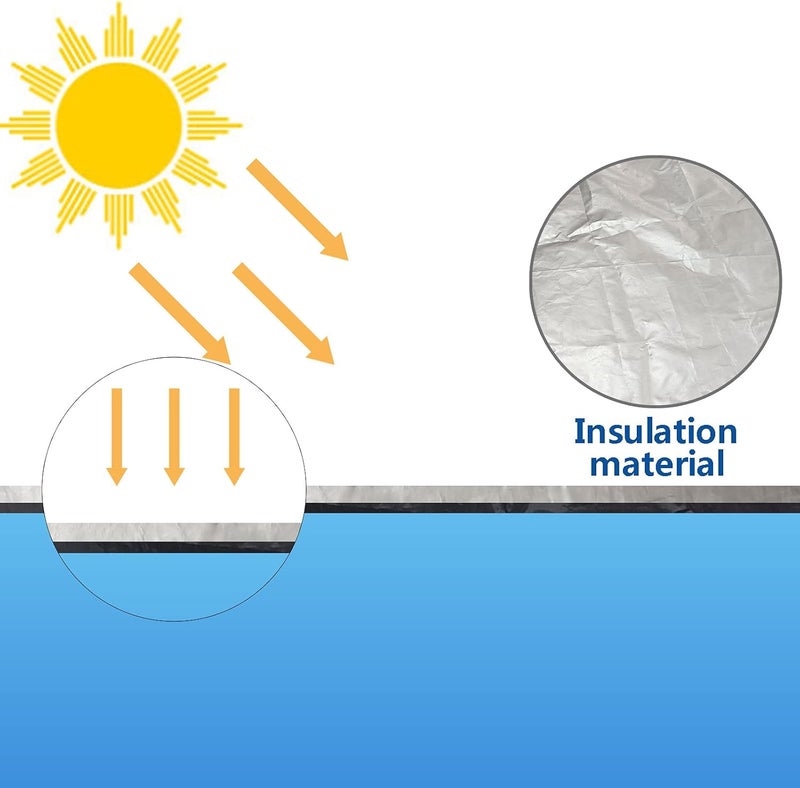 woobles 4-15ft Solar Pool Cover, Rectangle Pool Cover for Above Ground Pool In-Ground Pool Frame Swimming Pools Inflatable Pool,Reduce Water Evaporation Keep Warm Rainproof Dust Protector Easy Set - Image 5