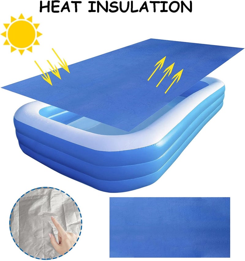 woobles 4-15ft Solar Pool Cover, Rectangle Pool Cover for Above Ground Pool In-Ground Pool Frame Swimming Pools Inflatable Pool,Reduce Water Evaporation Keep Warm Rainproof Dust Protector Easy Set - Image 4