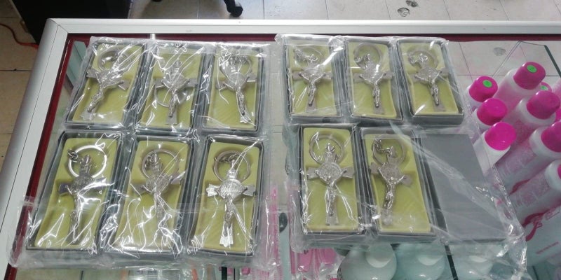CLGIFT Set of 12 Large Italian St Benedict Cross/Rosary/Baptism Favor/Religious Gift/Cross Rosary/First Communion/bulk Cross keychain/wholesale religious favor - Image 4