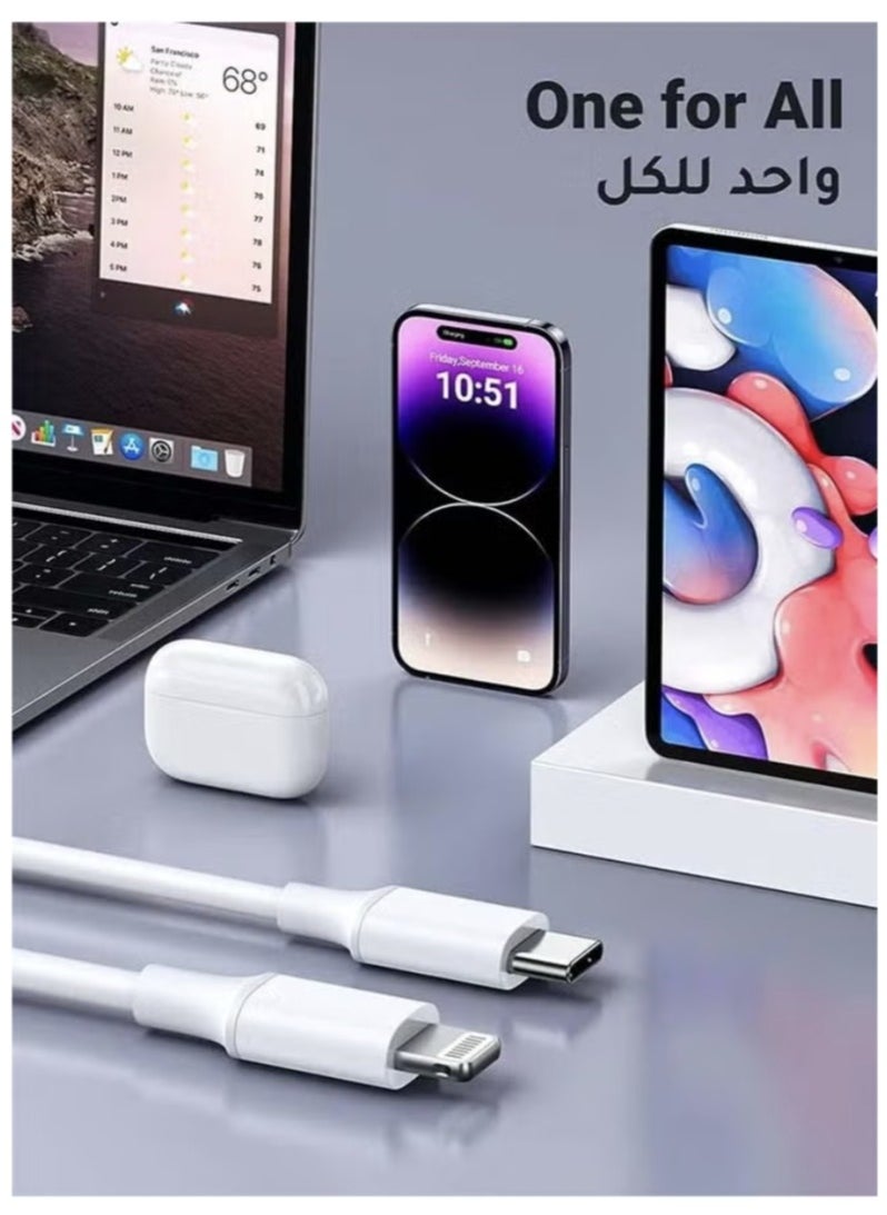 Generic - iPhone Charger Cable 2M USB C to Lightning Cable Fast Charging Power Delivery PD 20W iPhone Cable for iPhone 14Series、iPhone 13Series、iPhone 12Series、iPhone11/XS/XR/8/8Plus、iPad Pro、iPad Air、Makbook、Airpods Pro - Image 1