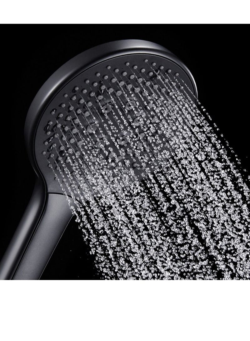 SYOSI High-Pressure Shower Head with Handheld, 3 Mode Spray Showerhead, 5 Inch Large Face, Black Handheld Shower Head, Adjustable Shower Bracket Holder  - Image 4