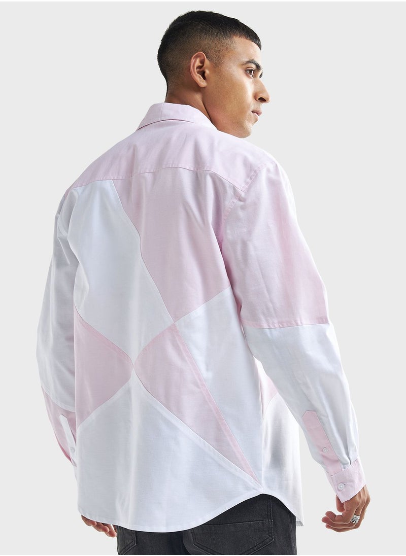 FAV Panelled Relaxed Fit Shirt  - Image 2