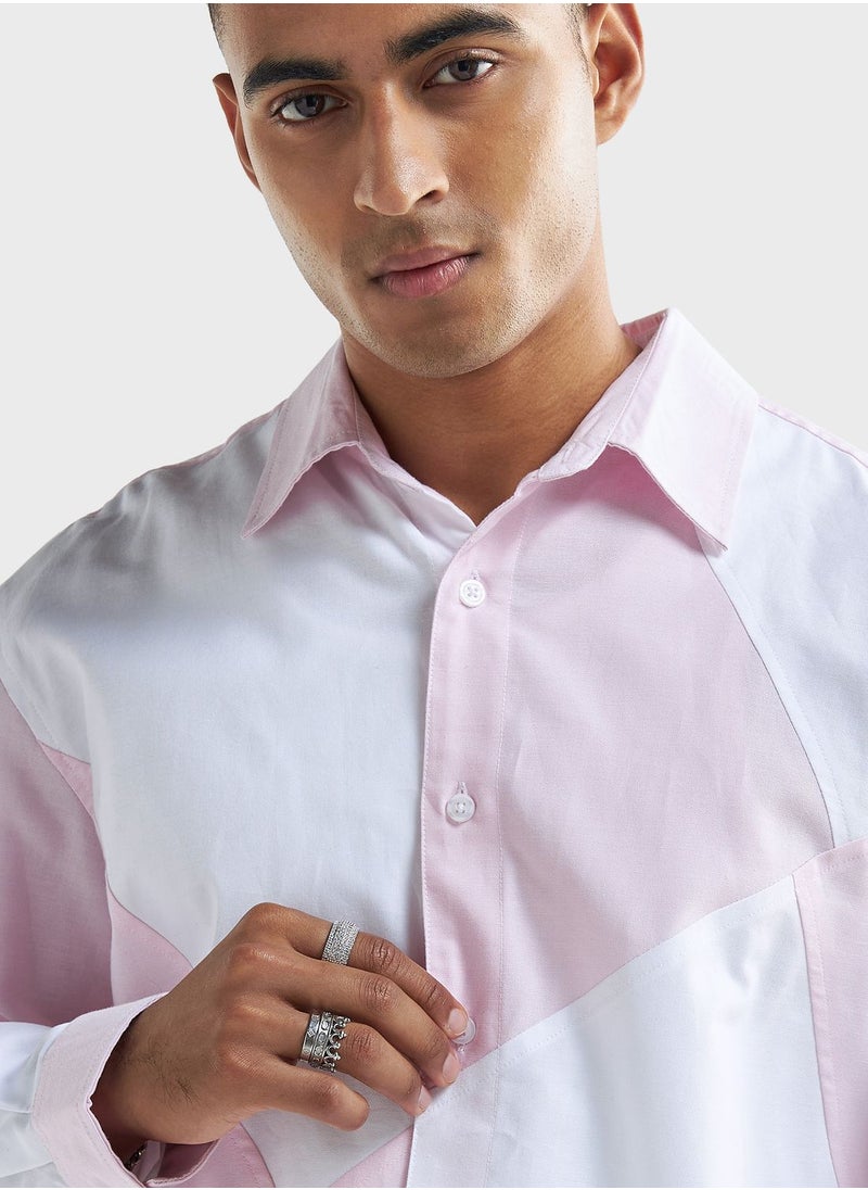 FAV Panelled Relaxed Fit Shirt  - Image 3