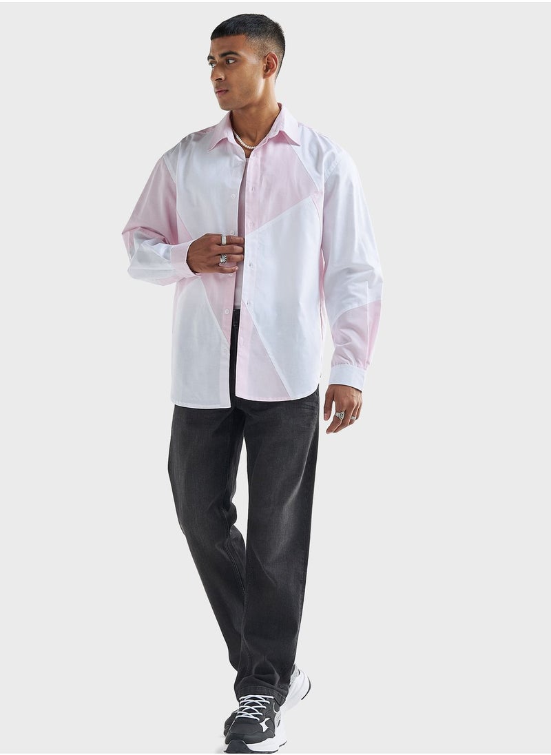FAV Panelled Relaxed Fit Shirt  - Image 4