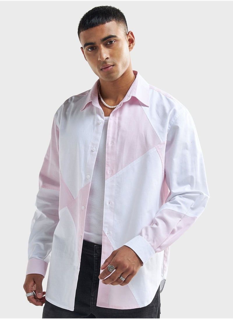 FAV Panelled Relaxed Fit Shirt  - Image 1