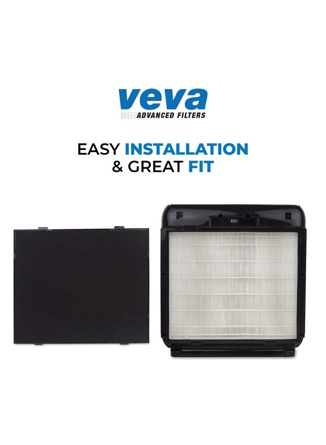 VEVA VEVA HEPA Filters Compatible with Coway Airmega AP-1512HH - 2 Pack HEPA Air Purifier Filters with 8 Charcoal Pre-Filters compatible with Coway Airmega 200M Air Purifier  - Image 3