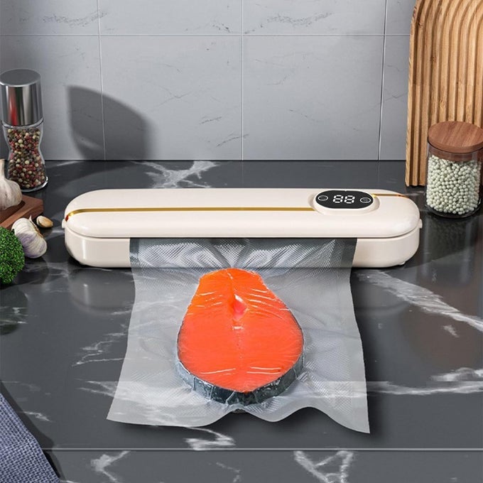 VACUUM SEALER MACHINE LARGE SIZE AUTOMATIC DRY WET AIR SEALING SYSTEM PACKING SEALING MACHINE COMPACT DESIGN VACUUM SEALING MACHINE WITH EXTRA 10 BAGS
