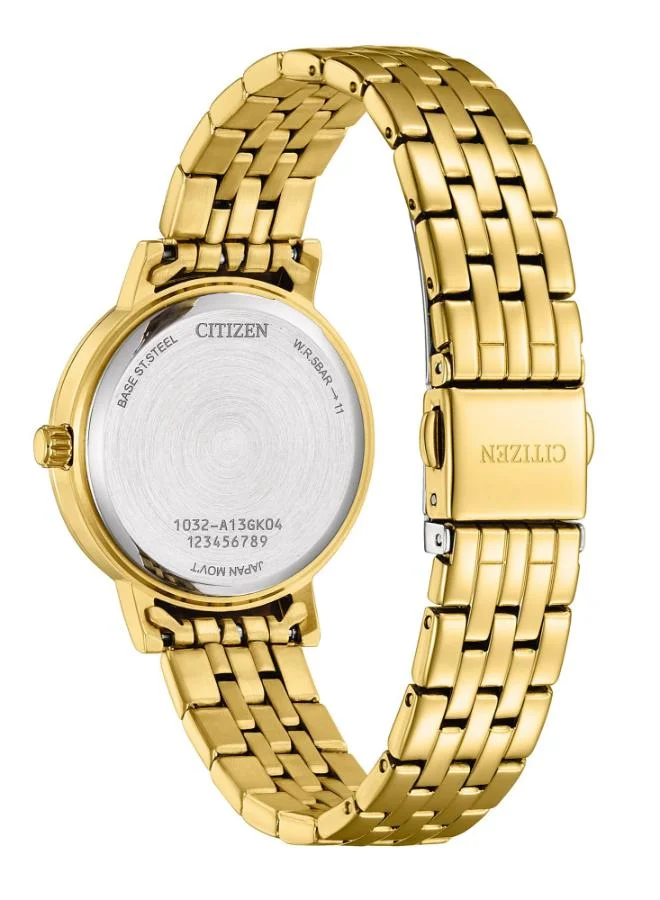 CITIZEN Women's Stainless Steel with Gold Plating Citizen L Watch EL3102-50D - 32 mm