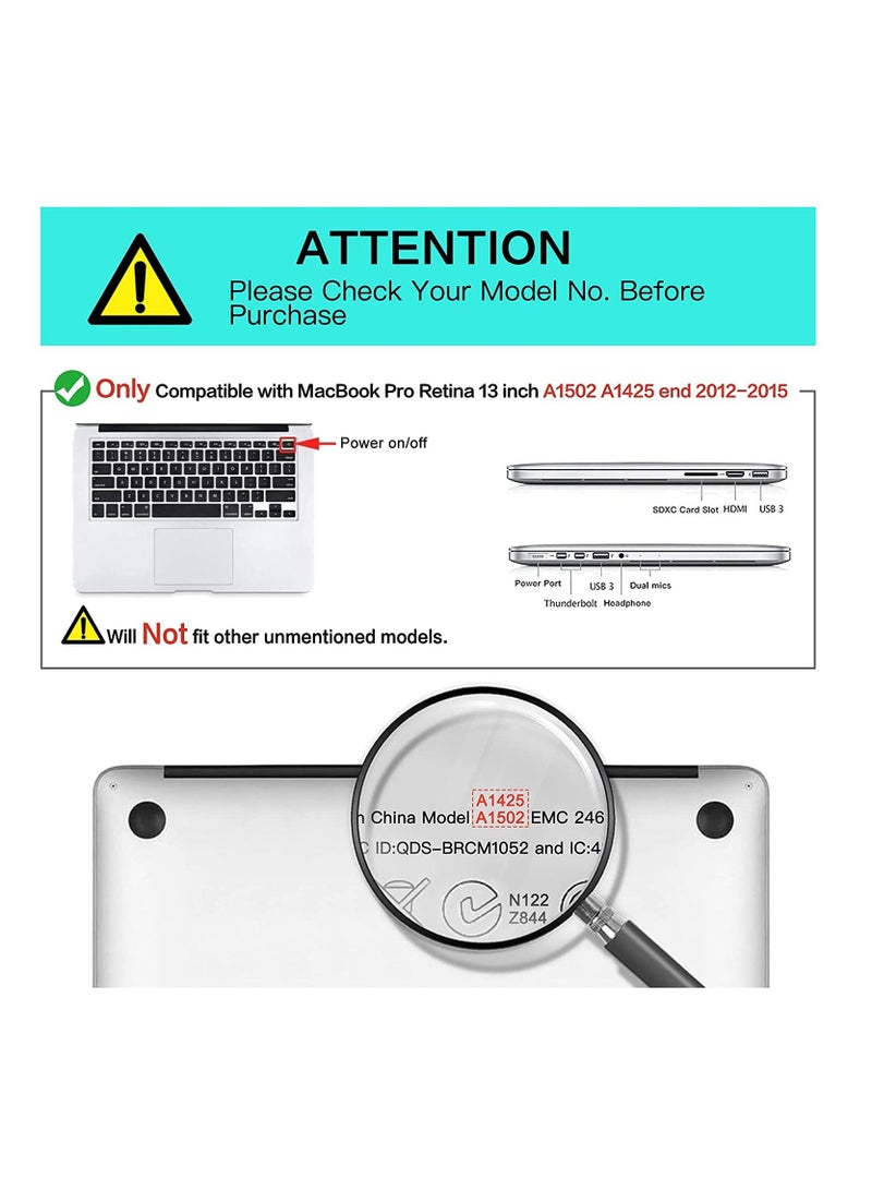 Mufaens Hard Shell Case Cover Compatible with Older Version MacBook Pro 13 inch Retina Display No CD-ROM Model A1502/A1425, Release Early 2015/2014/2013/end 2012 Gold - Image 2