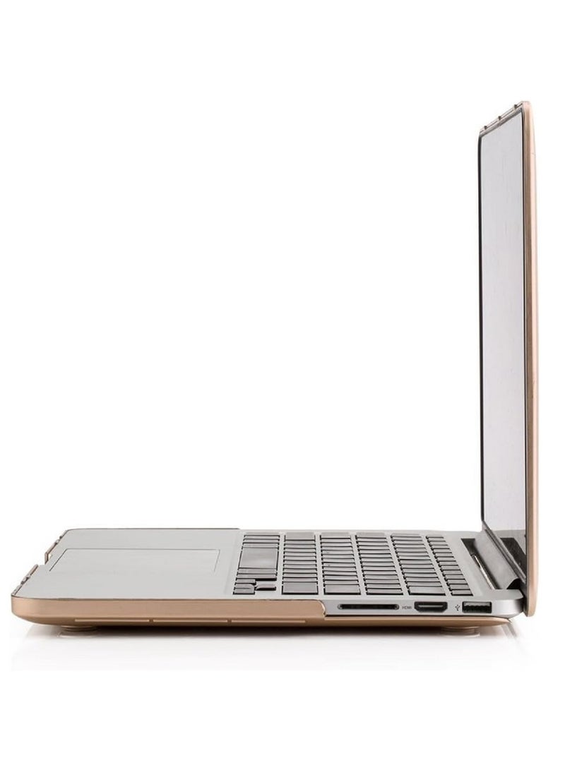 Mufaens Hard Shell Case Cover Compatible with Older Version MacBook Pro 13 inch Retina Display No CD-ROM Model A1502/A1425, Release Early 2015/2014/2013/end 2012 Gold - Image 4