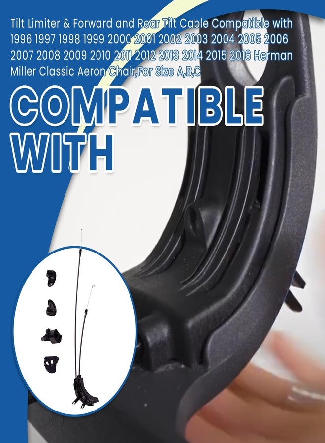 Ciuouient Tilt Limiter & Forward Rear Tilt Cable Kit Compatible with Herman Miller 1996-2016 Classic Aeron Chair,Fits for Size A,B,C - Image 2