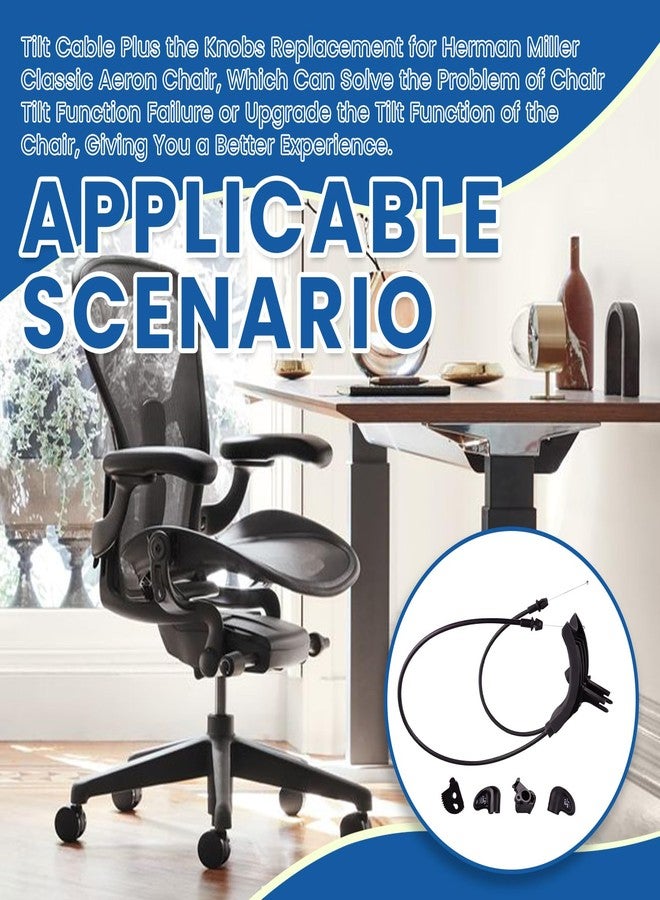 Ciuouient Tilt Limiter & Forward Rear Tilt Cable Kit Compatible with Herman Miller 1996-2016 Classic Aeron Chair,Fits for Size A,B,C - Image 4