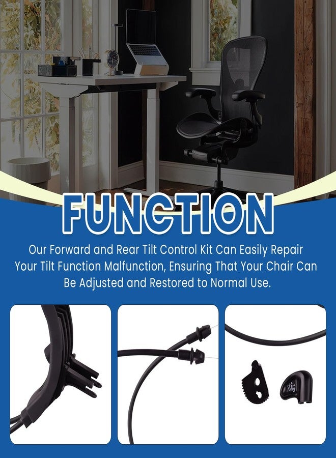 Ciuouient Tilt Limiter & Forward Rear Tilt Cable Kit Compatible with Herman Miller 1996-2016 Classic Aeron Chair,Fits for Size A,B,C - Image 3