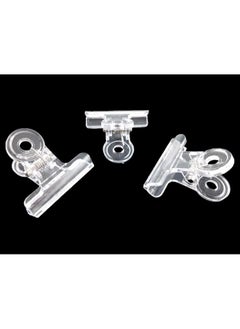 Blovess Yueton 24Pcs Plastic Bulldog Clips, Utility Paper Clips, Hinge Clips For Home, Office Use (Clear)  - Image 3