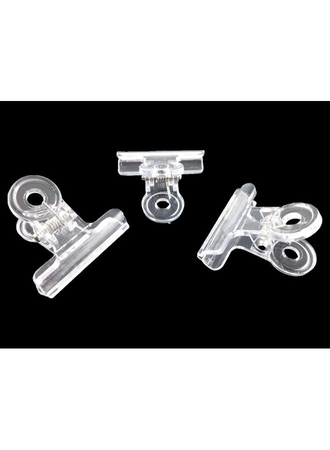 Blovess Yueton 24Pcs Plastic Bulldog Clips, Utility Paper Clips, Hinge Clips For Home, Office Use (Clear) - Image 3