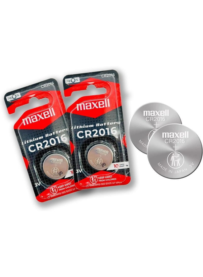 ماكسل 2-Pieces Maxell CR2016 Lithium 3V Japan Batteries