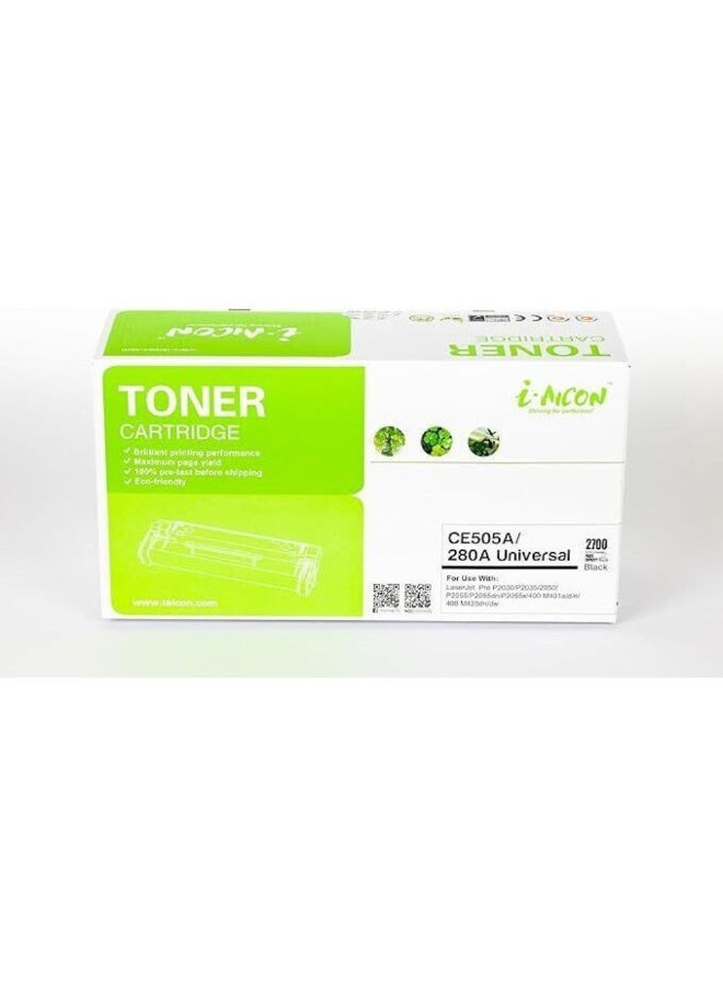 i-AICON Universal Black Laser Toner Cartridge Compatible Canon HP CE505A CF280A - Image 2