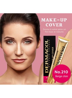 Dermacol Dermacol - Full Coverage Foundation, Liquid Makeup Matte Foundation with SPF 30, Waterproof Foundation for Oily Skin, Acne, & Under Eye Bags, Long-Lasting Makeup Products, 30g, Shade 210  - Image 4