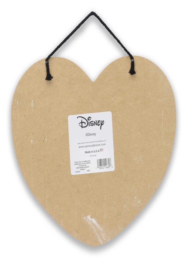 Open Road Brands Disney Minnie Mouse Heart Hanging Wood Sign - Cute Pink Minnie Mouse Wall Decor for Kids' Bedroom or Nursery - Image 3