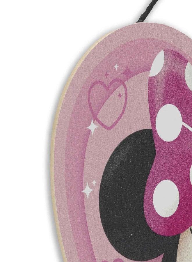 Open Road Brands Disney Minnie Mouse Heart Hanging Wood Sign - Cute Pink Minnie Mouse Wall Decor for Kids' Bedroom or Nursery - Image 4