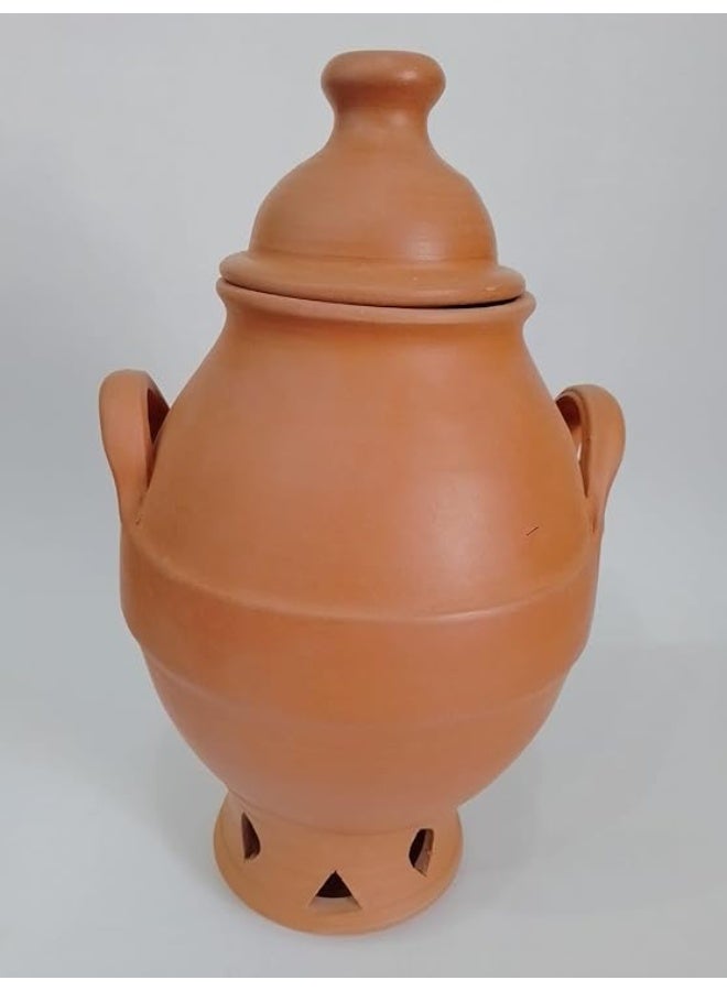 "Clay pot with lid and handles" - Image 4