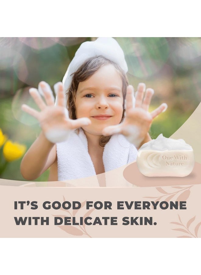 ONE WITH NATURE One With Nature Feminine Cleansing Bar 3Pack 3.5Oz - Fragrance-Free Feminine Soap Bar, Probiotics, Apple Cider Vinegar, Omega Fatty Acids, Oatmeal, Pure, Gentle Cleansing Bar for All Skin, Face, Body  - Image 3