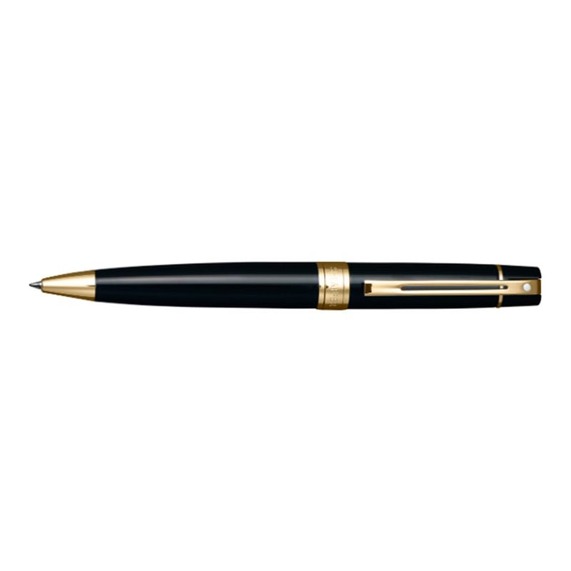 SHEAFFER Pen Sheaffer 300 E9325 Glossy Black With Gold Tone Trims Bp With A5 Notebook In Black Giftbox - Image 4