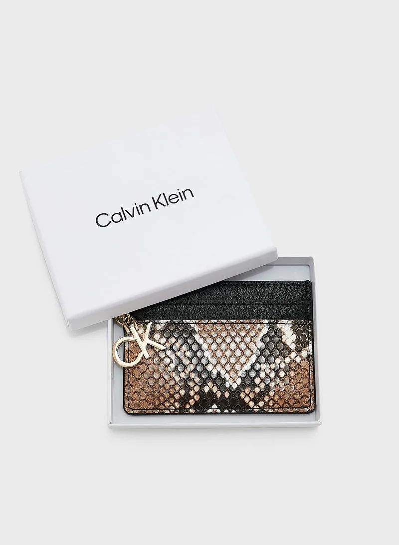 CALVIN KLEIN Snakeskin Effect Card Holder