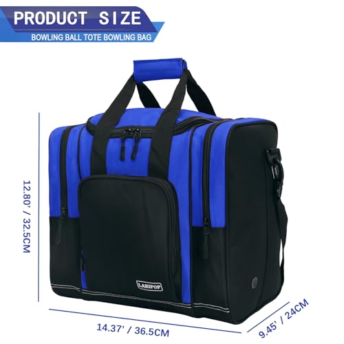 LARIPOP Purple Bowling Ball Bag Single Bowling Bag with Padded Ball Holder Ventilated Shoe Compartment Fits Mens Size 14 600D Durable Bowling Tote with Adjustable Padded Strap - Image 3