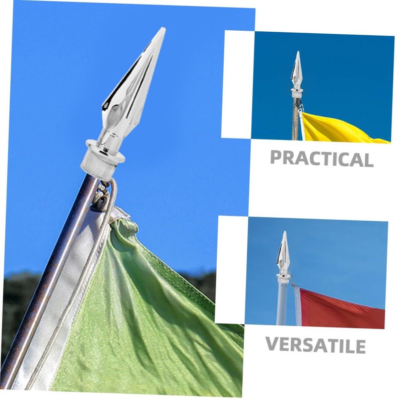3 Piece Flag Pole Topper Ornament Replacement Easy Garden Decor - Image 3