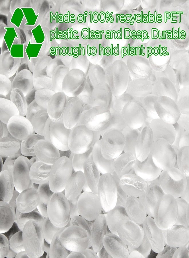 Hoolerry 15 Pieces Plastic Plant Saucer Clear Deep Drip Tray Thickened Clear Plant Saucers Plant Trays for Pots Plant Drip Trays for Home Garden Indoor and Outdoor Potted Plants (4, 6, 8 Inch) - Image 3