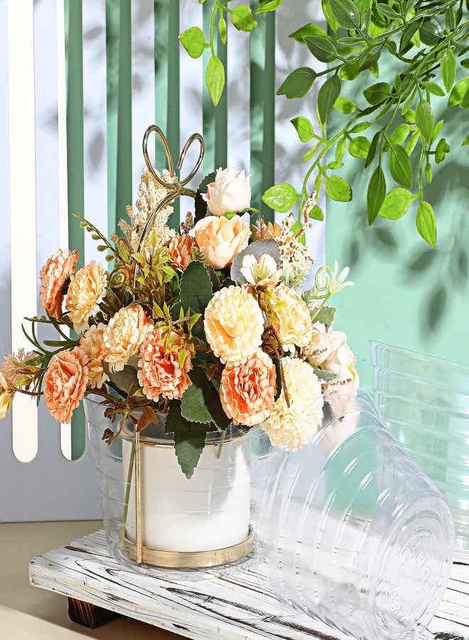 Hoolerry 15 Pieces Plastic Plant Saucer Clear Deep Drip Tray Thickened Clear Plant Saucers Plant Trays for Pots Plant Drip Trays for Home Garden Indoor and Outdoor Potted Plants (4, 6, 8 Inch) - Image 5