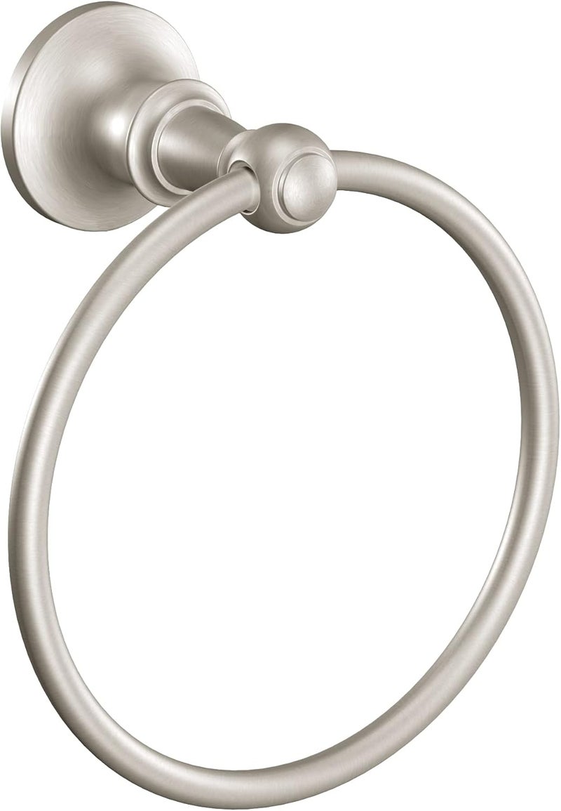 Moen DN4486BN Vale Collection Small Towel Ring in Brushed Nickel - Image 1