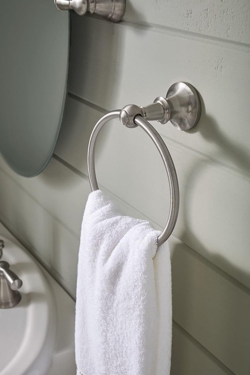 Moen DN4486BN Vale Collection Small Towel Ring in Brushed Nickel - Image 5