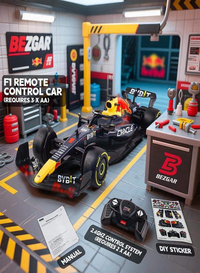 BEZGAR سيارة بيزجار F1 للتحكم عن بُعد - سيارة لعبة Rb18 مرخصة رسميًا نموذج 1:18، سيارة سباق F1 RC بتردد 2.4GHz للأولاد والبنات والبالغين، مثالية للأطفال وجامعي التحف 94800 - Image 3