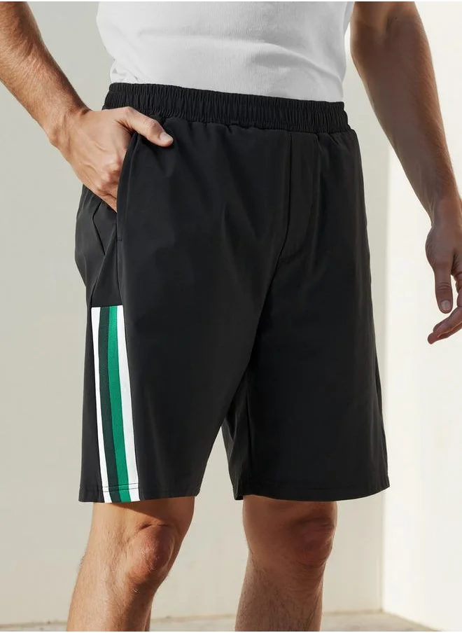 كابا Kappa Logo Detail Shorts with Elasticated Waistband and Pockets