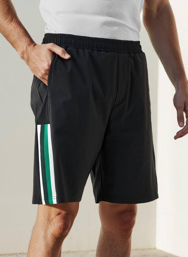 Kappa Logo Detail Shorts with Elasticated Waistband and Pockets - Image 1
