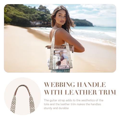 Missnine Clear Bag for Stadium Events, 12x6x12 Approved Clear Tote Bag for Women - Image 3