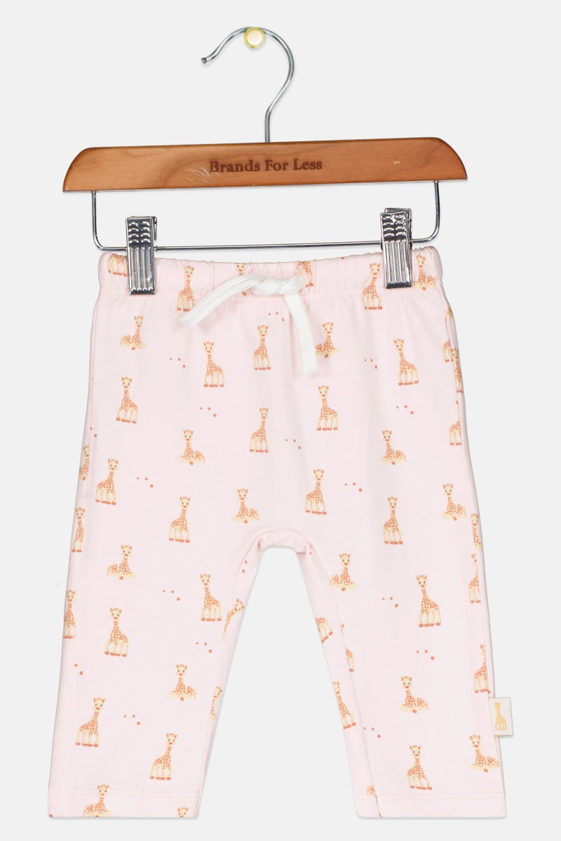 Sophie la girafe Toddlers Girl Allover Print Straight Leg Pants, Multicolor - Image 2