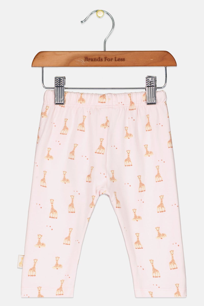 Sophie la girafe Toddlers Girl Allover Print Straight Leg Pants, Multicolor - Image 1