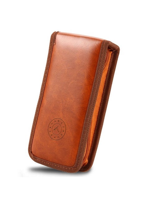 Razor Travel Case - Safety Razor Case, Straight Razor Case, Disposable Razor Case, Elegant Travel Razor Case For Your Razor & Brush, Keeps Razor & Brush Clean, Travel In Style, Great Gift (Brown)