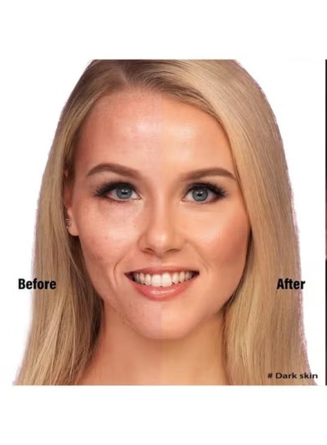 zephoco Concealer,Double-ended Concealer Stick Foundation Stick with Built-in Soft Brush and Natural Finish Concealer Foundation Sticks for Multi-Use Face Makeup (Dark skin) - Image 2