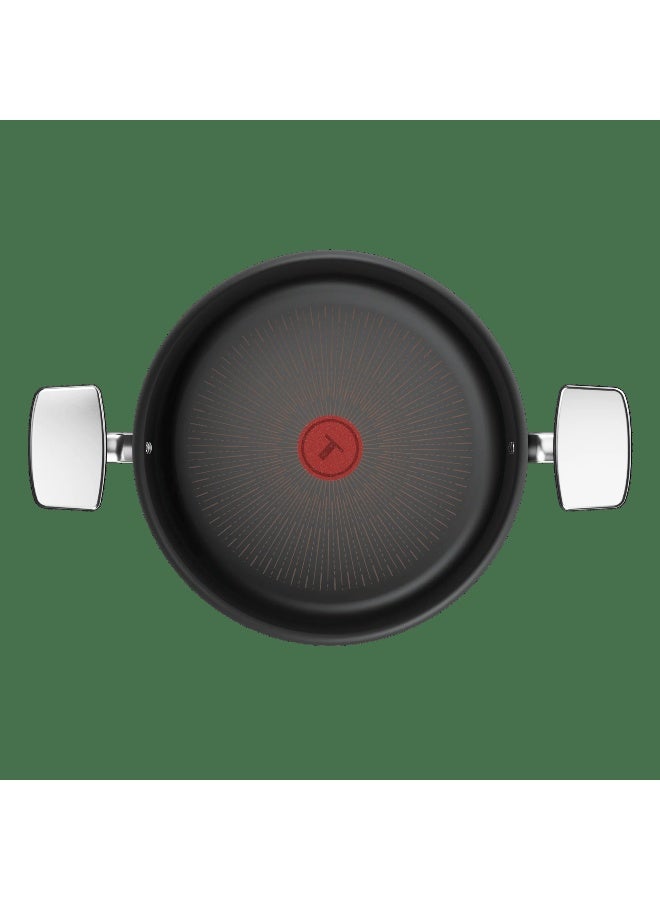 تيفال TEFAL Excellence+ Stewpot 24 cm + Lid | Stackable Design | Non-Stick | Induction Compatible | 4-5 People | G3284653 Black 24cm - Image 2