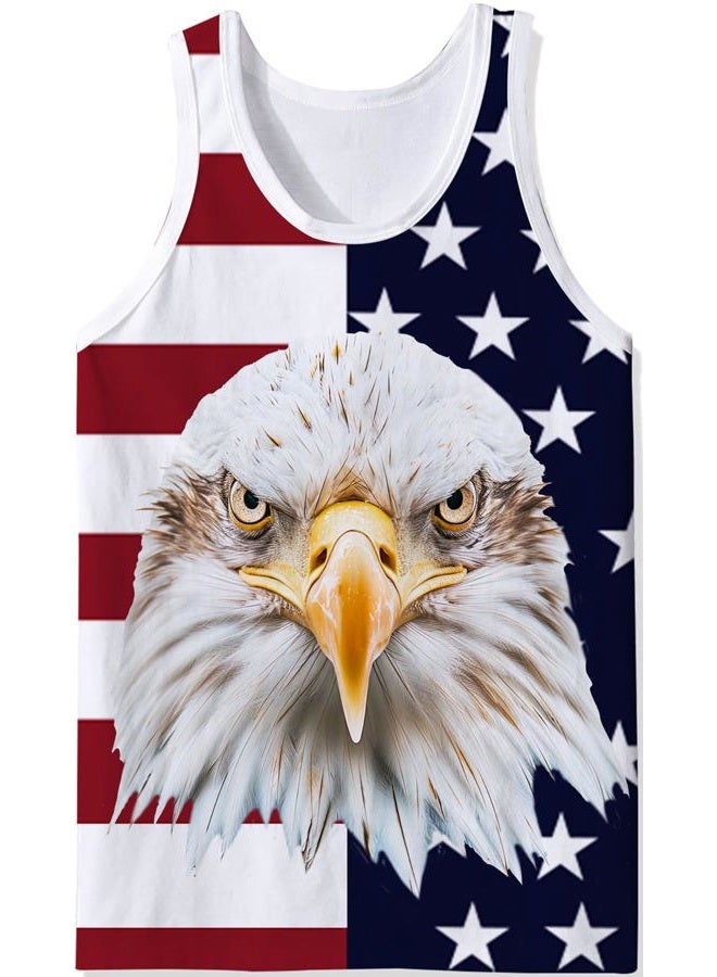 RAISEVERN 3D Melting White Print Funny Pattern Realistic Underwaist Gym Tank Tops for Men,Melting White,X-Large - Image 1