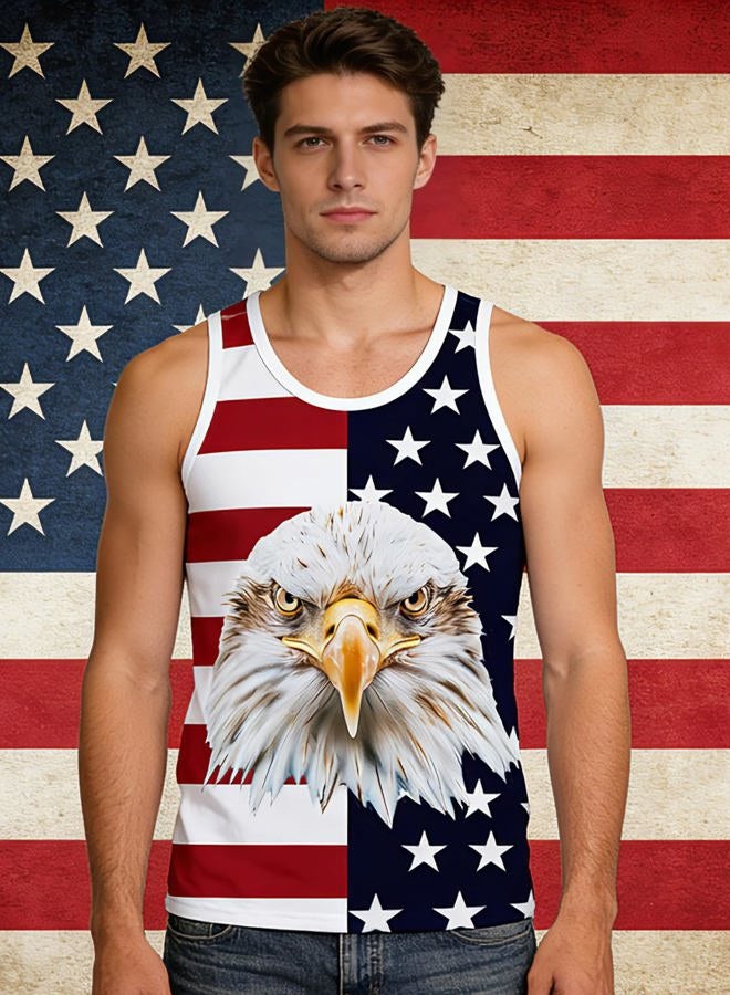 RAISEVERN 3D Melting White Print Funny Pattern Realistic Underwaist Gym Tank Tops for Men,Melting White,X-Large - Image 4