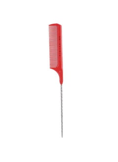 Sonew Highlighting Hair Comb Spiral Pintail Rat Tail Hairdressing Comb Hair Styling Comb Straight Hair Smooth Comb Wet Dry Anti Static Hair Care For Barber Stylists Home Beauty Care Salon Use Red  - Image 1