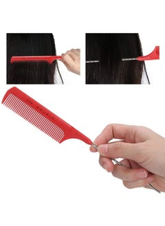 Sonew Highlighting Hair Comb Spiral Pintail Rat Tail Hairdressing Comb Hair Styling Comb Straight Hair Smooth Comb Wet Dry Anti Static Hair Care For Barber Stylists Home Beauty Care Salon Use Red  - Image 4