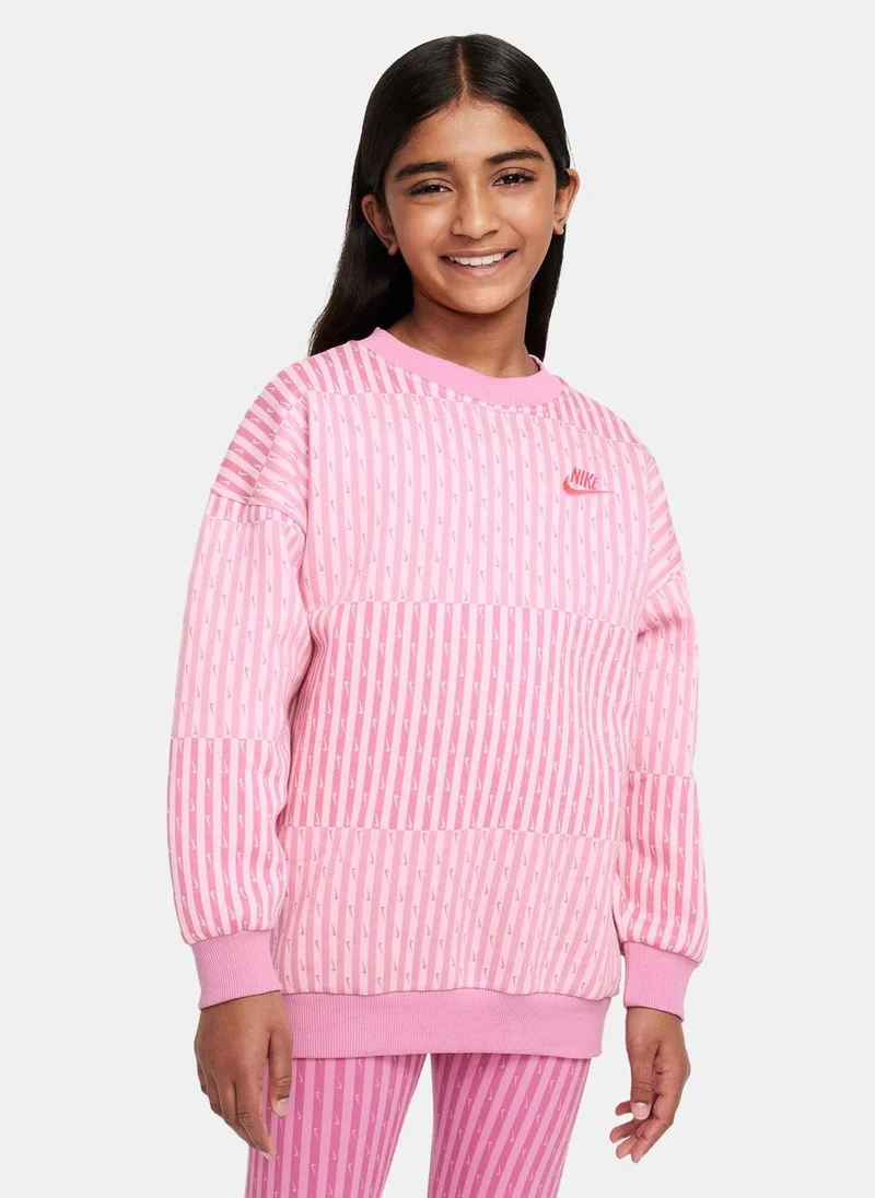 نايكي Kids' Sportswear Club Fleece Sweatshirt (Older Kids)