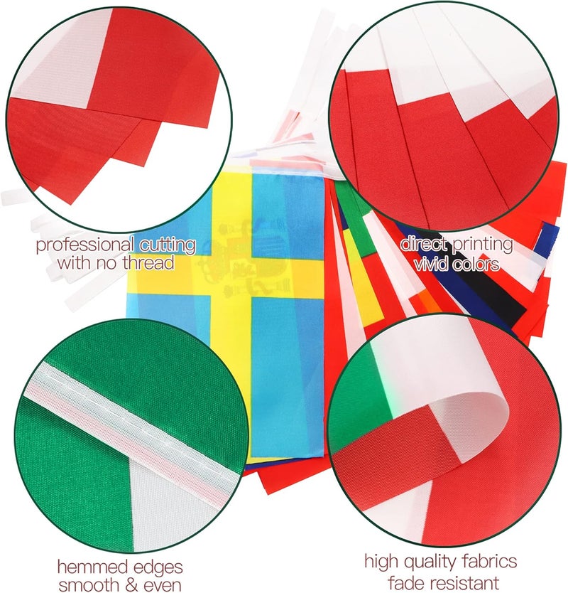 Anley European Union String Flag, 28 European Union Countries String Pennant Banner, Decoration for Grand Opening, Sports Bar, Party Events - 27 Feet 28 Flags - Image 2